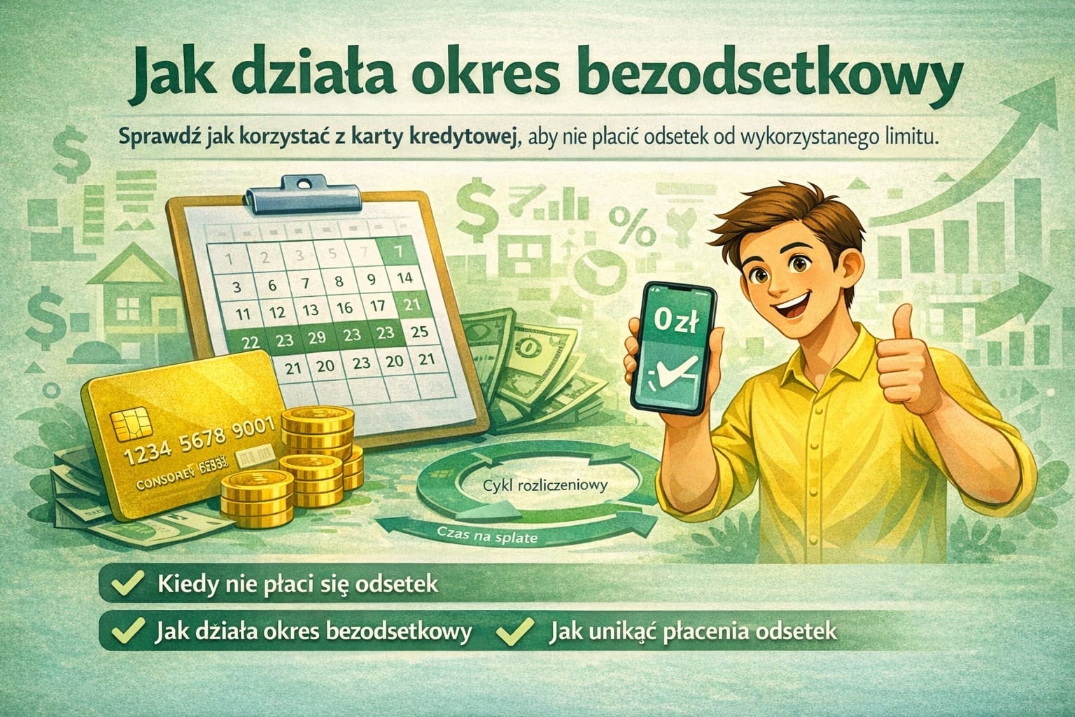 Jak działa okres bezodsetkowy na karcie kredytowej – wyjaśnienie cyklu rozliczeniowego i spłaty bez odsetek